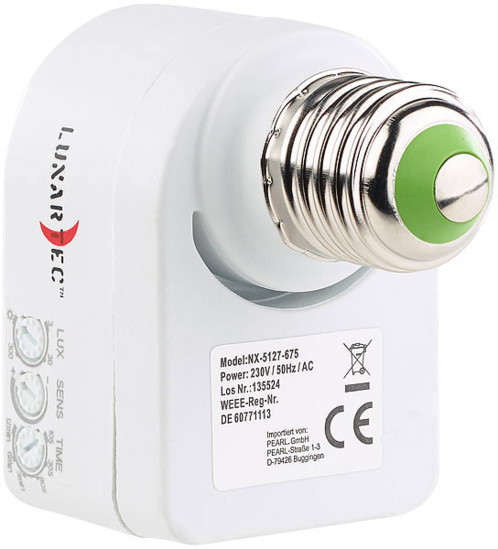 Douille Ampoule E27 Avec Detecteur De Mouvement Micro Ondes 360 X3 Pearl Fr