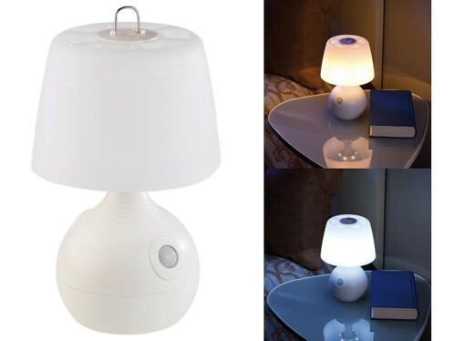 lampe de chevet moderne a led avec selection temperature de couleur lumiere blanc chaud blanc froid lunartec