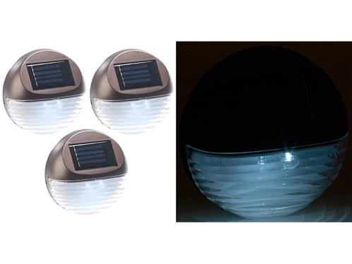 Lampes à LED solaires pour clôture & escaliers - x3