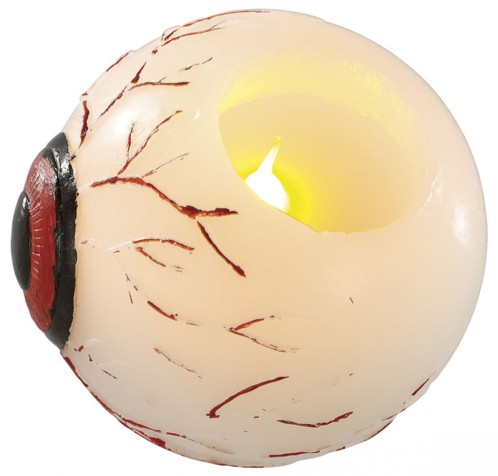 Bougie LED en cire véritable ''Oeil d'Halloween'