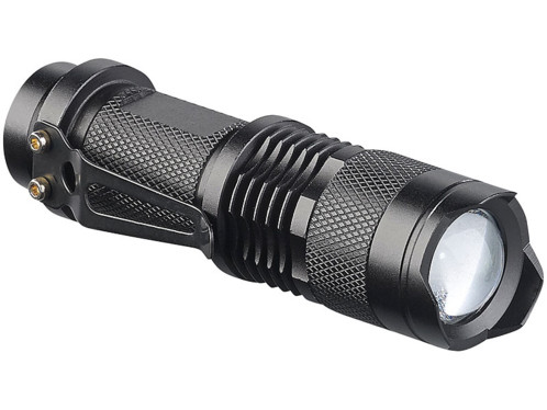 Lampe de poche LED-Cree 3 watts avec 3 modes d'éclairage, 150 lm, focalisable