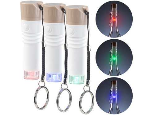 Pack de 3 bouchons lumineux rechargeables - Lumière RGB