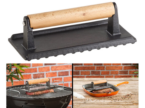 Presse Viande Nervure Pour Cuisson Viande A Burgers Au Grill Pearl Fr