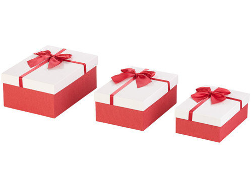 3 Paquets Cadeaux Avec Boucle Rouge Pearl Fr