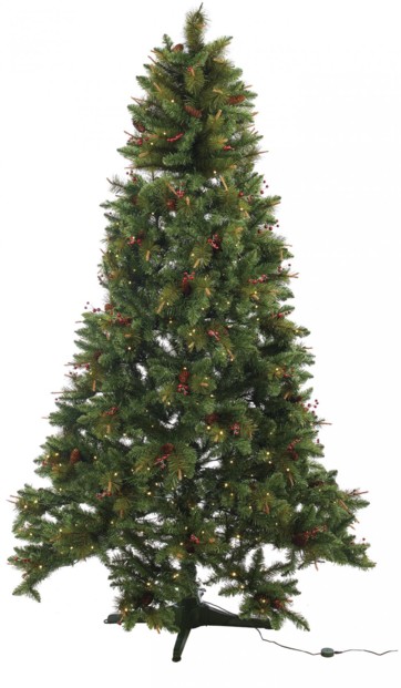 Sapin de Noël décoré et rotatif - 180 cm