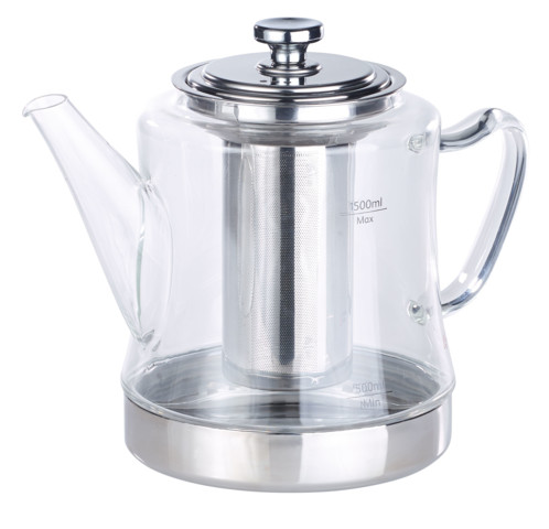 Retro Bouilloire, 1,8 L, Acier Inoxydable Sans BPA, Résistance Cachée, Sans Fil