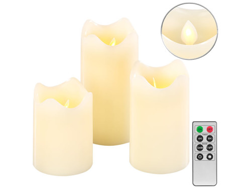 Bougies piliers LED en cire véritable PChero 1pièce bougies à piles avec télécommande D*H - 7,8 * 20 cm bougies sans flamme vacillantes pour chambre de mariage décoration de maison - 