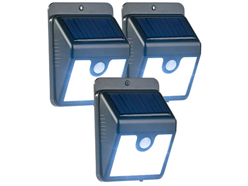 Applique solaire à LED avec capteur PIR et fonction veilleuse WL-210.solar (x3)