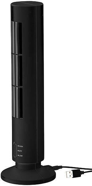 mini ventilateur colonne de table 2 puissances avec alimentation USB sichler