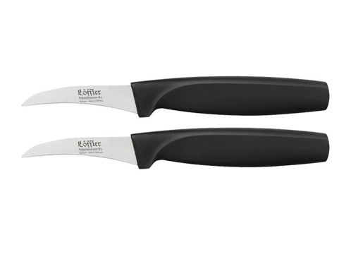 2 couteaux à éplucher à lame courbe 6,5 cm
