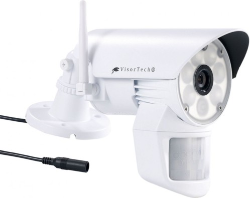 Caméra de surveillance à LED ''DSC-720.led'' avec capteur PIR VisorTech. Détecteur de mouvement nuit et jourDétecteur de mouvement nuit et jour