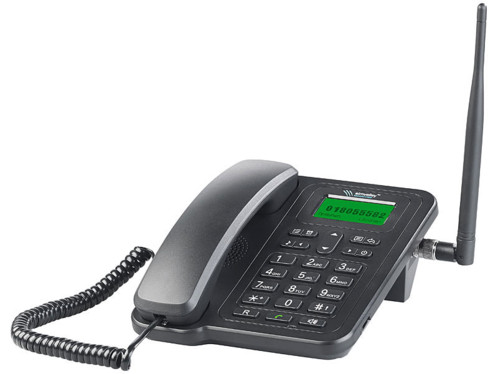 telephone fixe filaire de bureau avec port SIM pour appels GSM TTF-401 simvalley