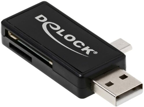 Lecteur de cartes pour port USB et Micro USB OTG - Delock 91731
