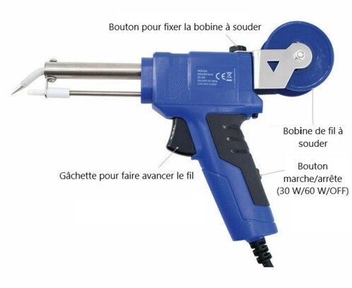 Pistolet à Souder 100W Professionnel - Température 800°C - Prise EU - Soudage Précis