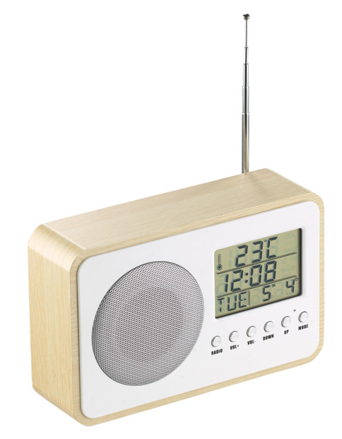 Radio réveil FM design bois avec scanner digital Auvisio Radio réveil FM design bois avec scanner digital Auvisio