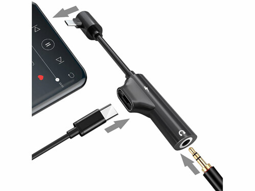 Adaptateur USB-C vers jack 3,5 mm avec fonction chargement