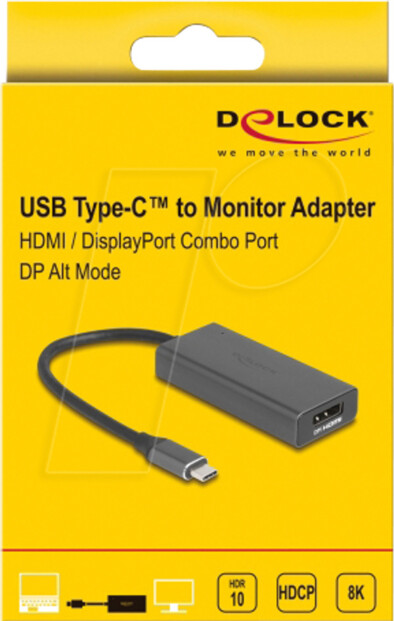 Adaptateur USB-C vers HDMI ou DisplayPort 8K