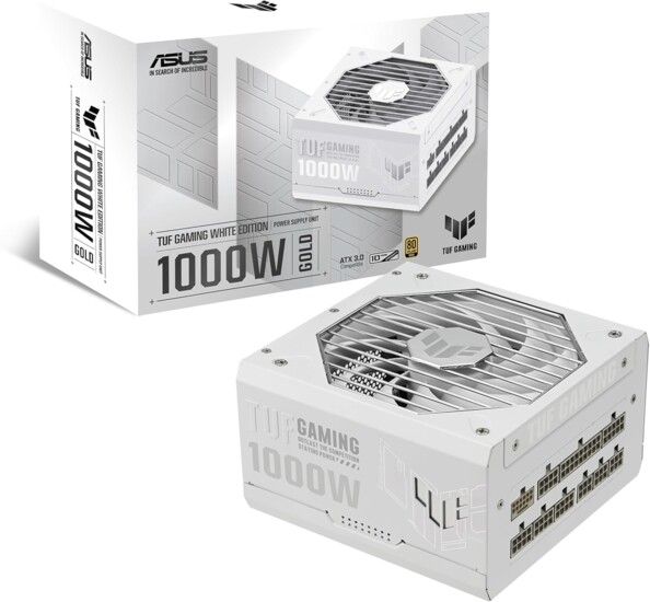 Alimentation TUF Gaming 1000 W 80+ Gold White Edition de la marque Asus