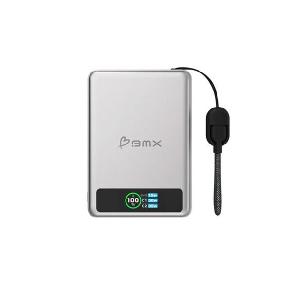 Batterie externe magnétique SolidSafe Solid-State coloris argent 10000 mAh de la marque Better Mobile Experience