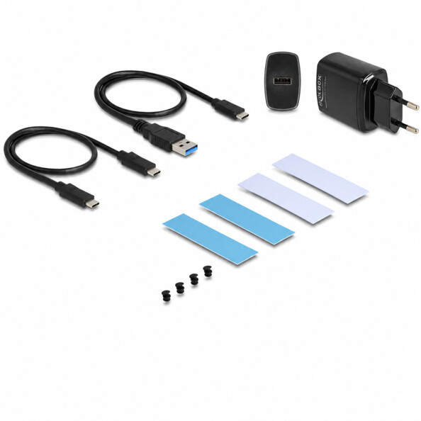 Boîtier externe Delock USB 20 Gbps pour 2 SSD M.2 NVMe PCIe