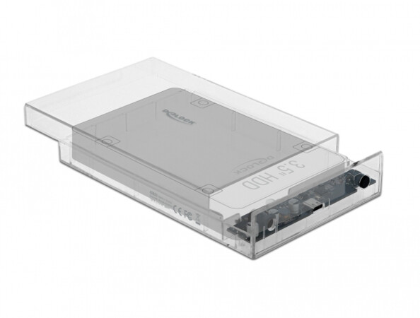 Boitier externe pour SATA HDD 3.5'' transparent et sans outil
