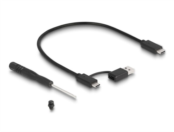 Boîtier externe SSD M.2 NVMe Delock RGB USB-C 20 Gbps