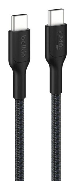 Câble de chargement USB-C BoostCharge Pro coloris noir 2 m de la marque Belkin