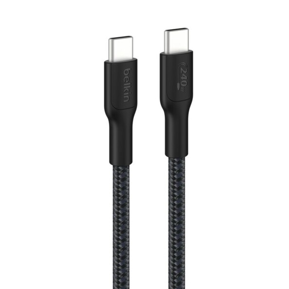 Câble de chargement USB-C BoostCharge Pro coloris noir 3 m de la marque Belkin