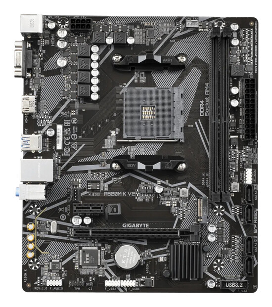 Carte mère micro-ATX A520M K V2 pour Ryzen
