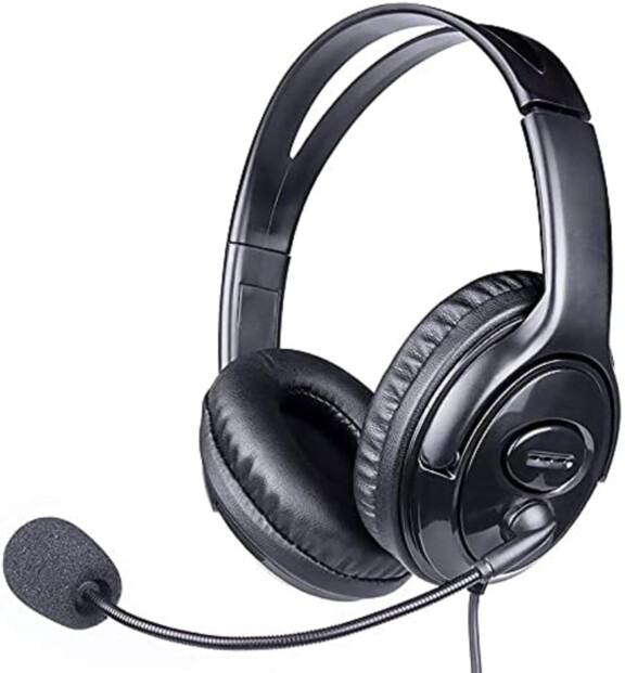 Casque à micro filaire WE Jack 3,5 mm et USB pour visioconférence et gaming