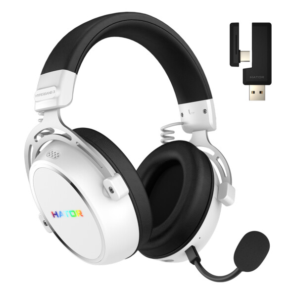 Casque gaming sans fil Hypergang 3 Wireless - Blanc