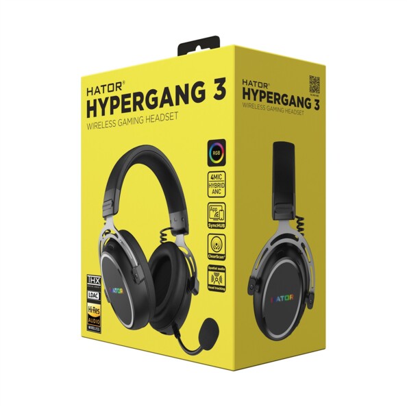 Casque gaming sans fil Hypergang 3 Wireless - Noir