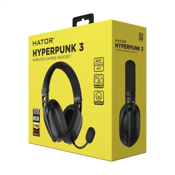 Casque gaming sans fil Hyperpunk 3 Wireless avec ANC hybride