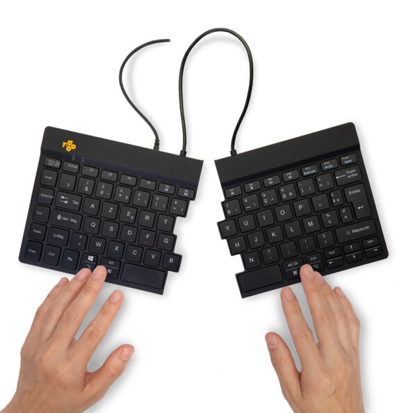 Clavier ergonomique filaire R-Go Split Break AZERTY noir
