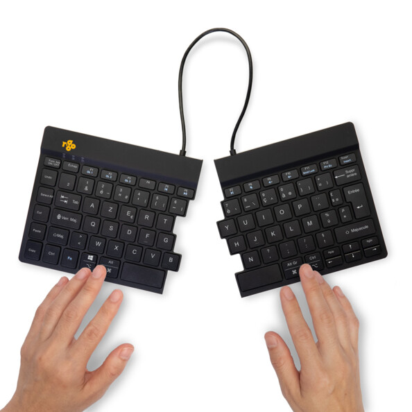 Clavier ergonomique sans fil R-Go Split Break AZERTY noir