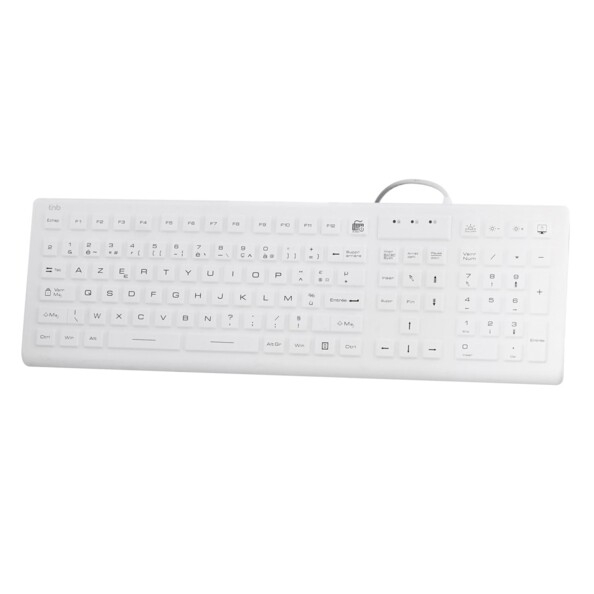 Clavier filaire médical coloris blanc de la marque T’nB