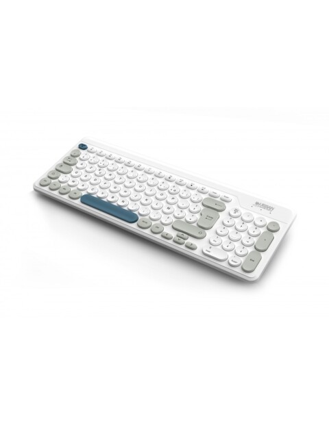 Clavier plat sans fil 2,4 GHz blanc/bleu/gris ONLEE Color