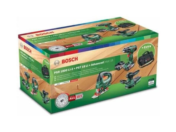 Coffret de 3 outils sans fil 18 V PSR 1800 LI-2, PST 18 LI et AdvancedOrbit 18