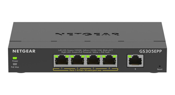 Commutateur 5-Port Gigabit Ethernet High-Power PoE+