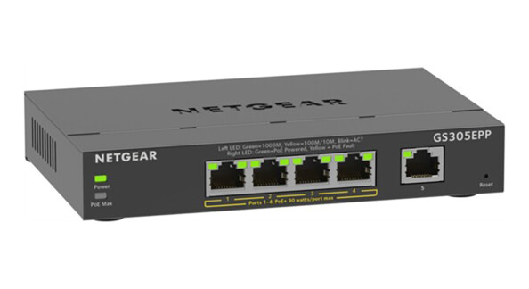 Commutateur 5-Port Gigabit Ethernet High-Power PoE+