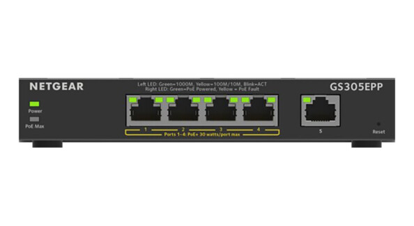 Commutateur 5-Port Gigabit Ethernet High-Power PoE+