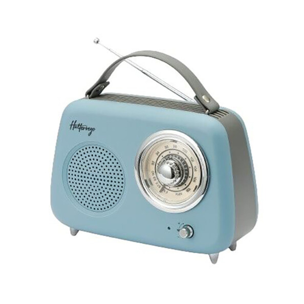 Enceinte/radio rétro bleue bluetooth FM USB