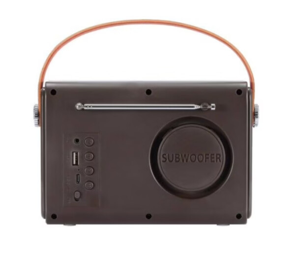 Enceinte/radio rétro marron bluetooth FM USB