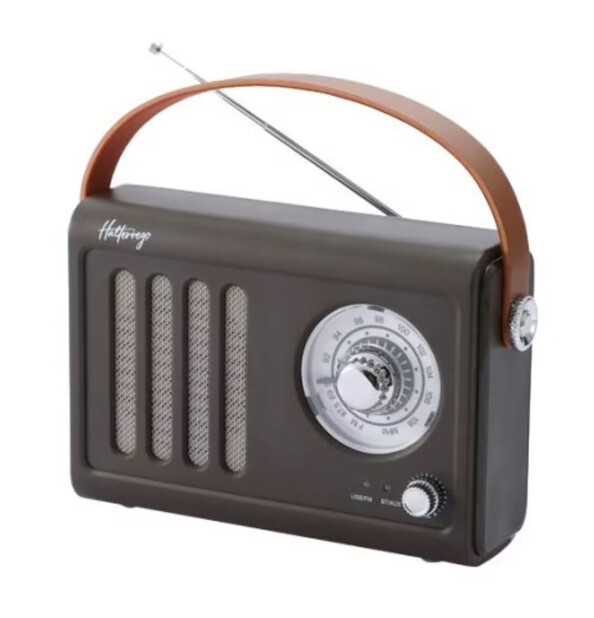 Enceinte/radio rétro marron bluetooth FM USB