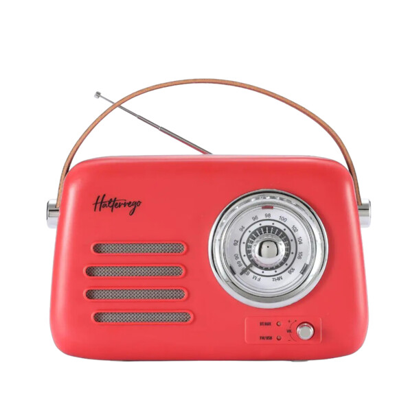 Enceinte/radio rétro rouge bluetooth FM USB