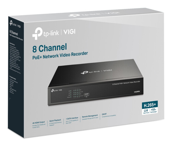 Enregistreur NVR 8 canaux pour vidéosurveillance
