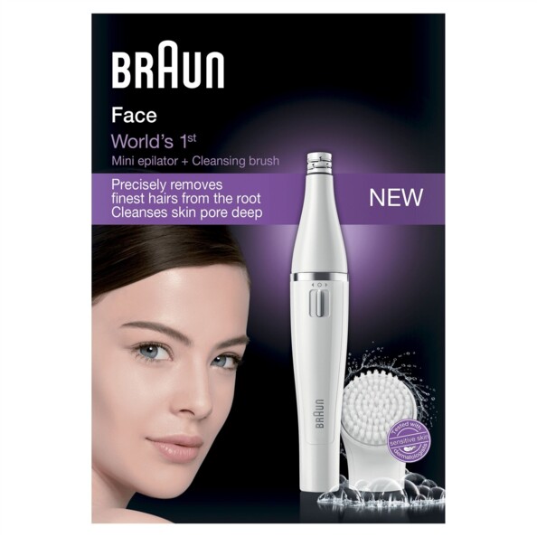 Épilateur visage et brosse nettoyante 2-en-1 Face 810