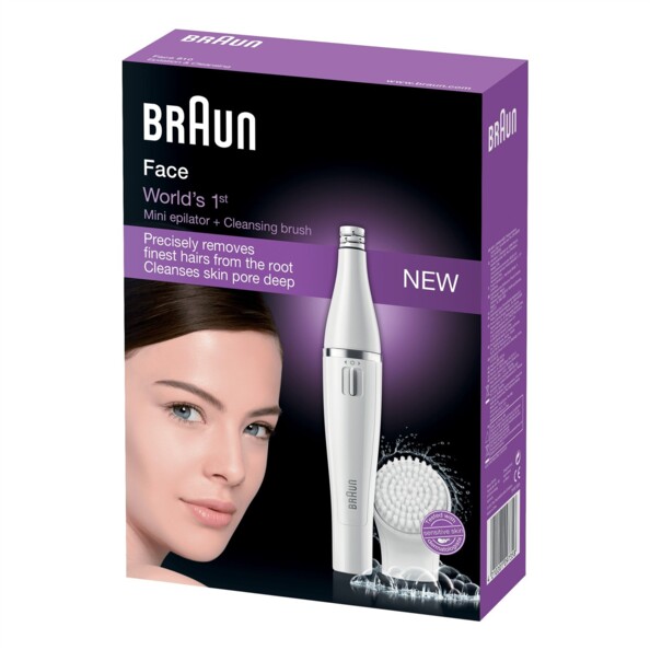 Épilateur visage et brosse nettoyante 2-en-1 Face 810