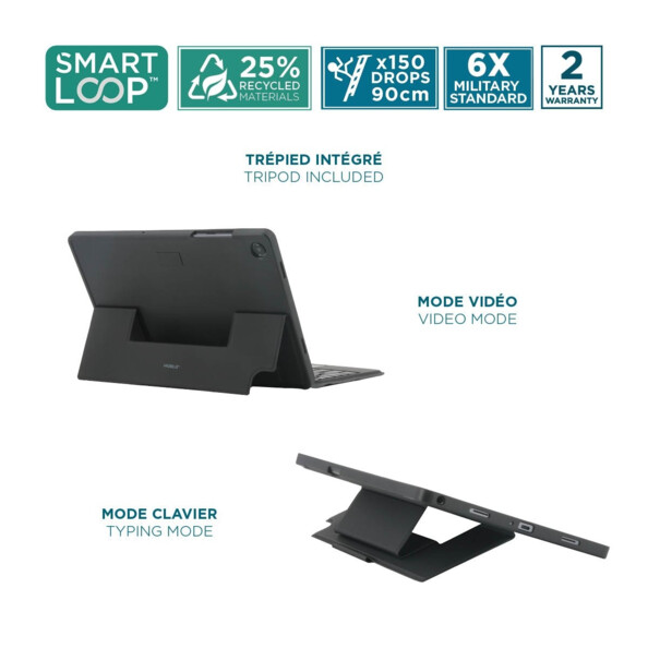 Étui clavier pour Samsung Galaxy Tab A11+ et A9+