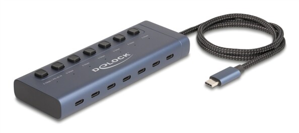 Hub USB-C 7 ports 5 Gbit/s avec interrupteurs